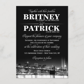 New York City NYC Skyline Wedding Invitations