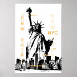 new york city nyc statue of liberty pop art poster<br><div class="desc">new york city nyc statue of liberty pop art</div>