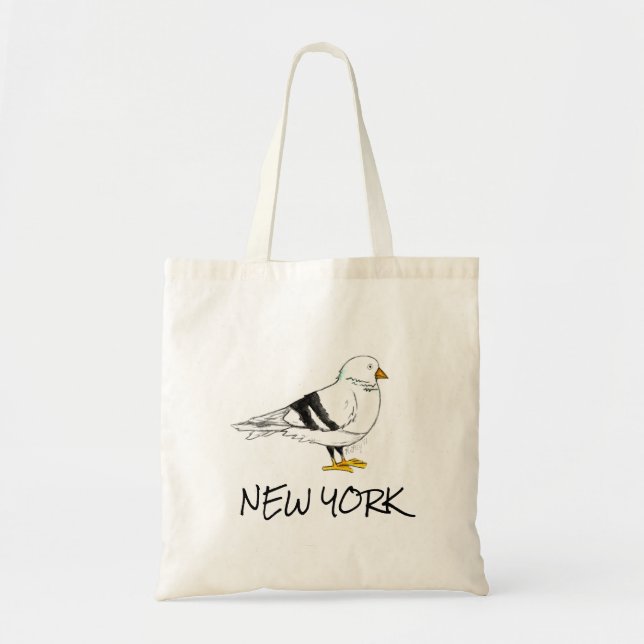 New York City NYC Trip Pigeon Bird Birds Tote Bag (Front)