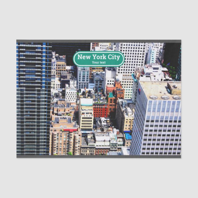 New York City NYC USA gift wrapping  Tissue Paper (Front)