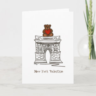 New York City NYC Valentine's Day Landmark Arch Holiday Card