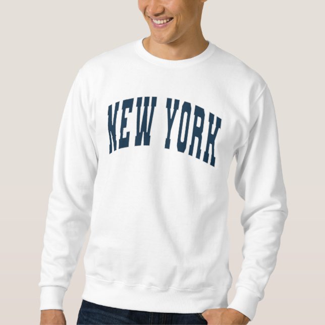 New York City NYC Vintage College Style Sweatshirt (Front)