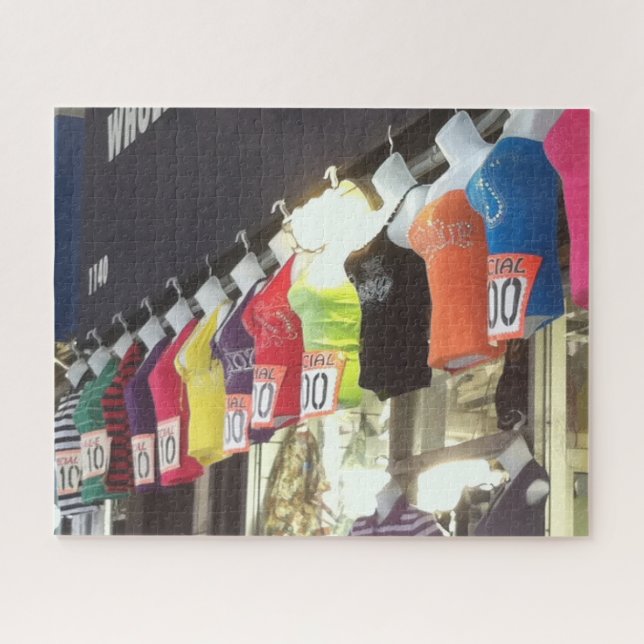 New York City NYC Wholesale District Clothing Sale Jigsaw Puzzle (Horizontal)