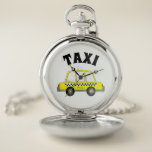 New York City NYC Yellow Checkered Taxi Cab Car Pocket Watch<br><div class="desc">Pocket watch design features an original watercolor illustration of a yellow checkered NYC taxi cab.

Don't see what you're looking for? Need help with customization? Click "contact this designer" to have something created just for you!</div>