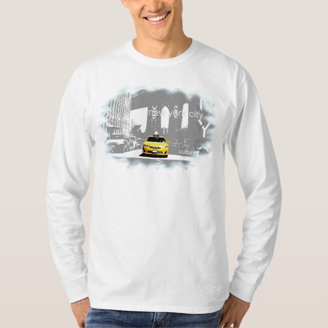 New York City Nyc Yellow Taxi Brooklyn Bridge T-Shirt (Front)