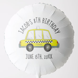 New York City NYC Yellow Taxi Cab Birthday Party Balloon