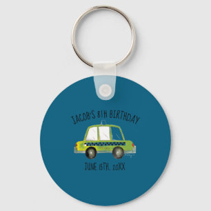 New York City Nyc Yellow Taxi Cab Birthday Party  Keychain
