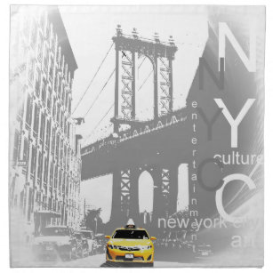 New York City Nyc Yellow Taxi Pop Art Napkin