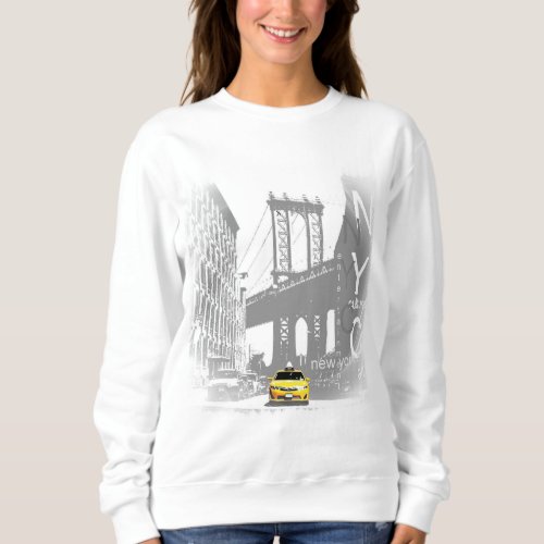 New York City Nyc Yellow Taxi Pop Art Sweatshirt
