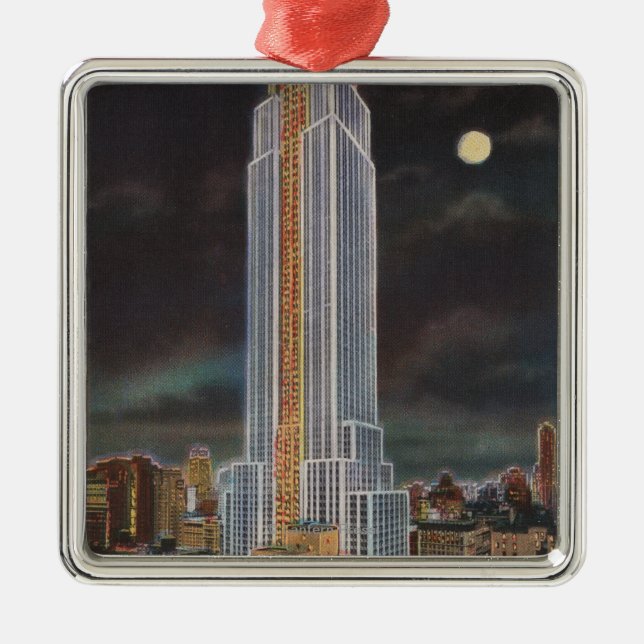 New York City, NYEmpire State Bldg in Metal Ornament (Front)