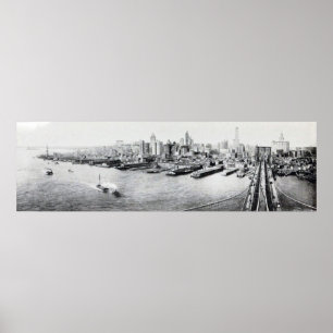 New York City Panorama Photograph (1918) Poster