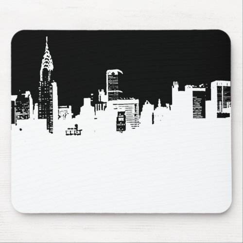 New York City Panorama Pop Art Mousepad