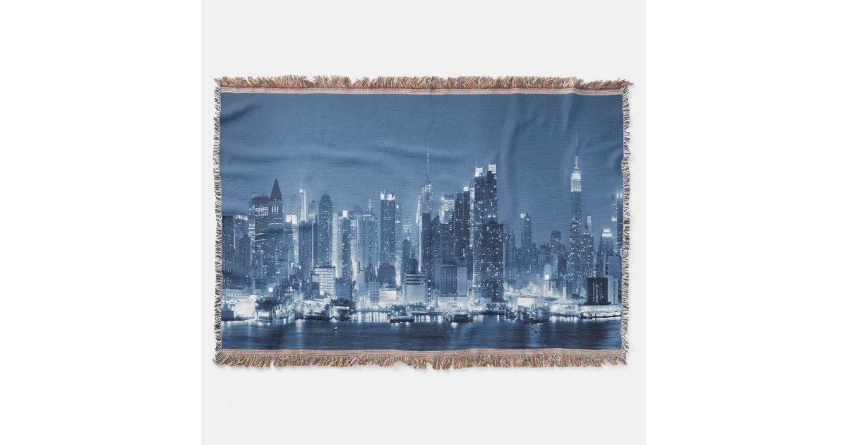 NewYork City Panoramic Skyline Throw Blanket Zazzle