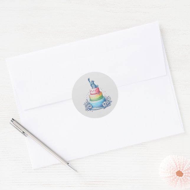 New York City Passport Classic Round Sticker (Envelope)