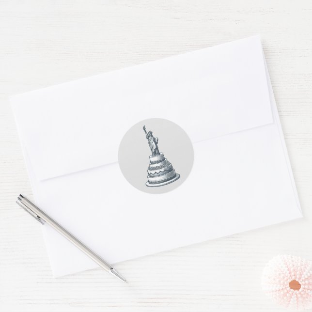 New York City Passport Classic Round Sticker (Envelope)