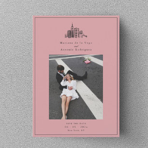 New York City Photo Wedding Save the Date Card