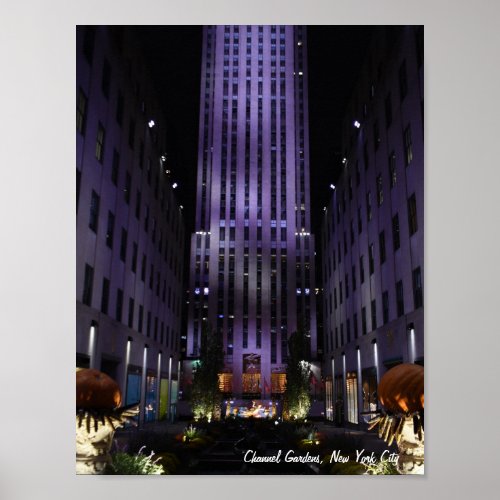 New York City Photography Channel Gardens NYC Poster