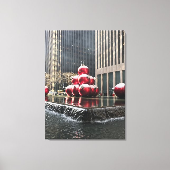 New York City Photography Christmas Winter NYC Canvas Print (Front)