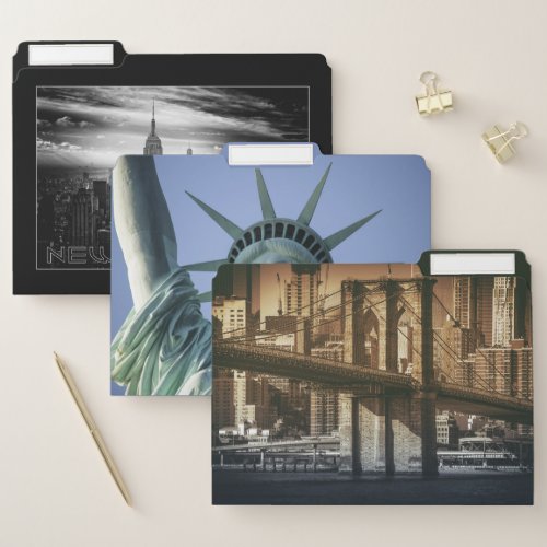 New York City Photos file folder set