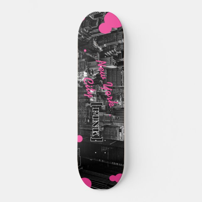 new york city [pink] skateboard (Front)