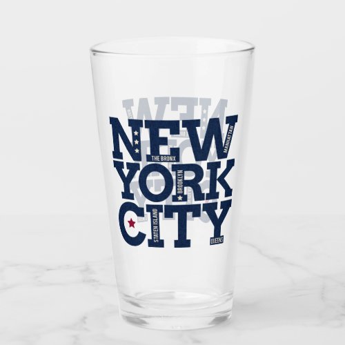 New York City pint glass