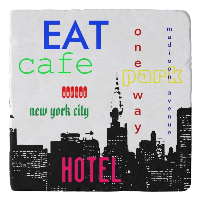 New York City Pop Art Trivet (Front)