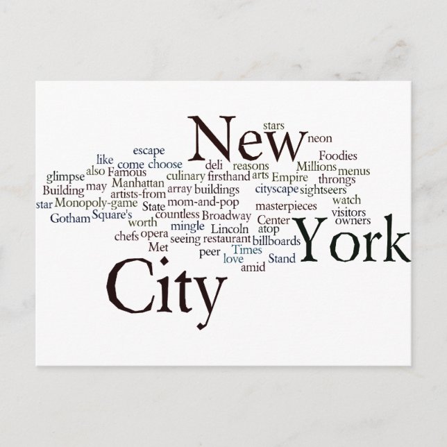 New York City Postcard (Front)