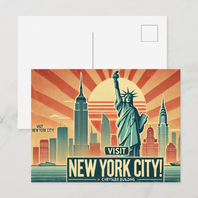 New York City  postcards (Front/Back)