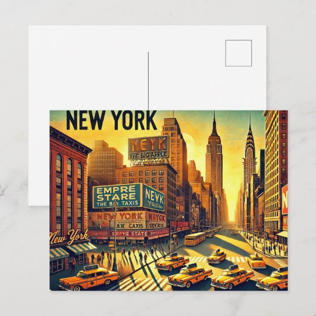New York City  postcards (Front/Back)