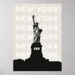 new york city poster, nyc skyline art, manhattan w poster