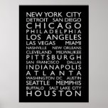 new york city poster, nyc skyline art, manhattan w poster