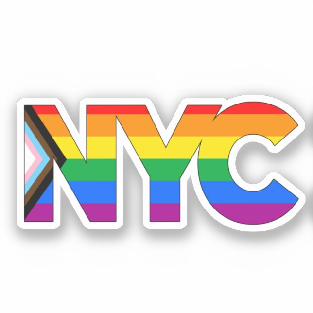 New York City Pride LGBTQ Progress Pride Sticker (Front)