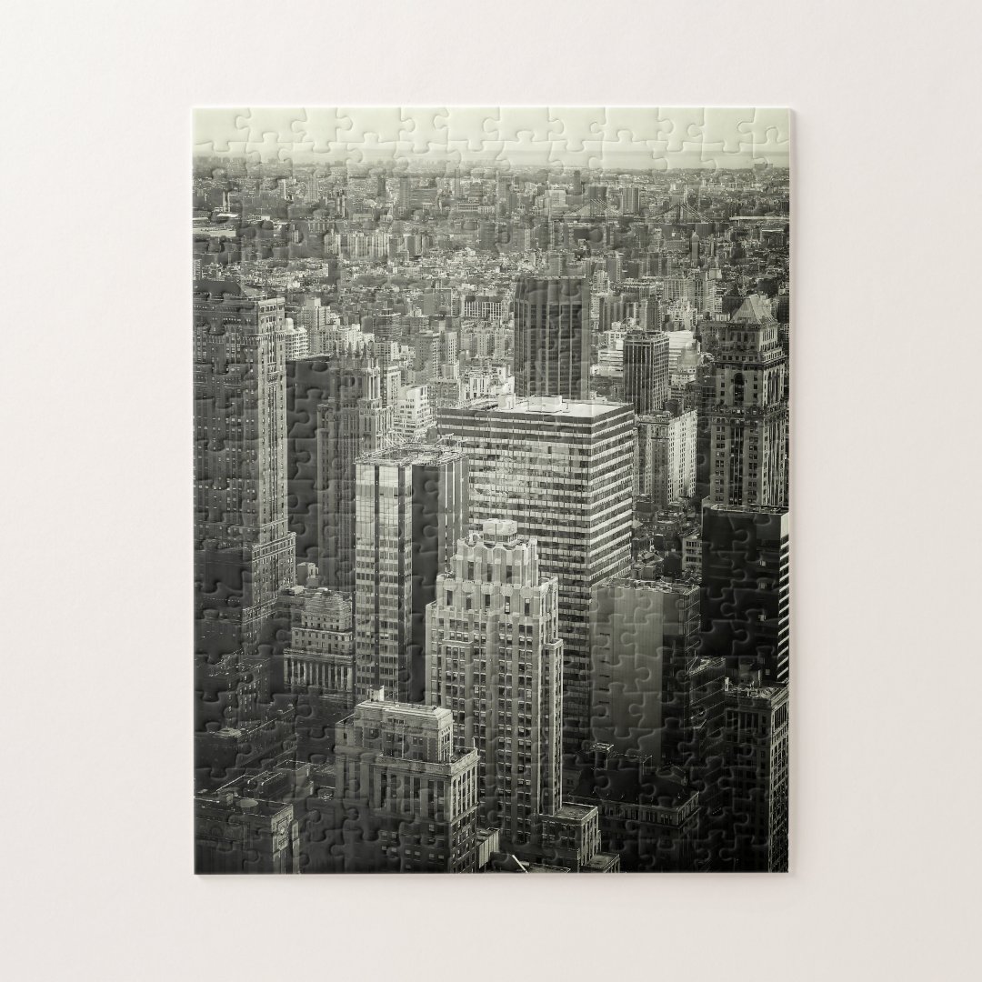 New York City Puzzle - Black and White | Zazzle
