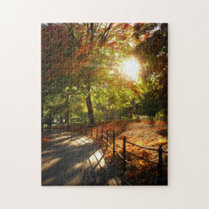 New York City Puzzle - Central Park Autumn Path