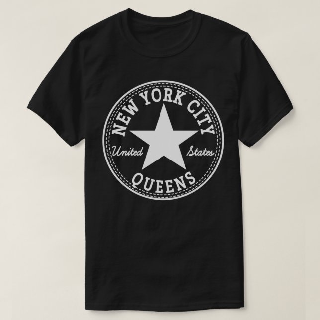 New York City Queens NYC UNITED STATES of America  T-Shirt (Design Front)