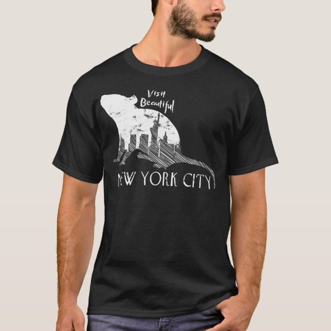  New York City Rat Funny Joke Humor T-Shirt (Front)