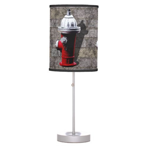 New York City Red Fire Hydrant Table Lamp