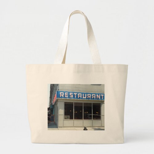 New York City Restaurant _ Manhattan Large Tote Bag