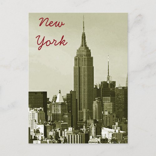 New York City Retro Style Postcard