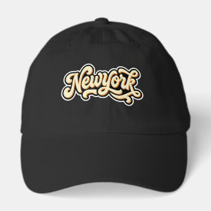 New York City Retro Typography Big Apple Empire Hat