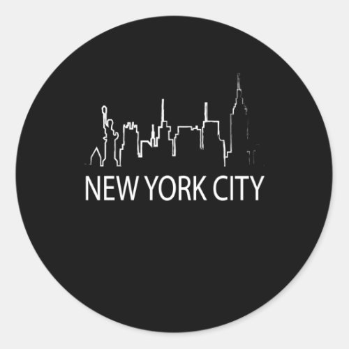New York City Retro Vintage Gift Souvenir Classic Round Sticker