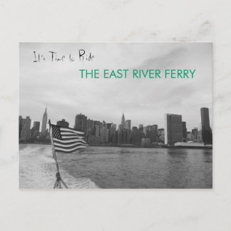New York City - Ride the East River Ferry Postcard