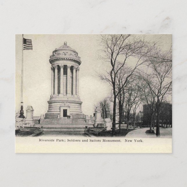 New York City, Riverside Park Monument, 1905  Postcard (Front)