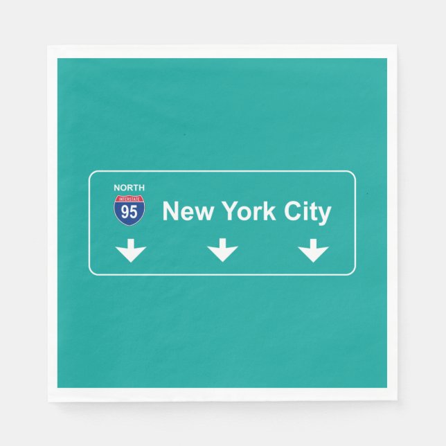 New York City Road Sign Napkins (Front)