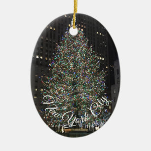 New York City Rockefeller Center Christmas NYC Ceramic Ornament