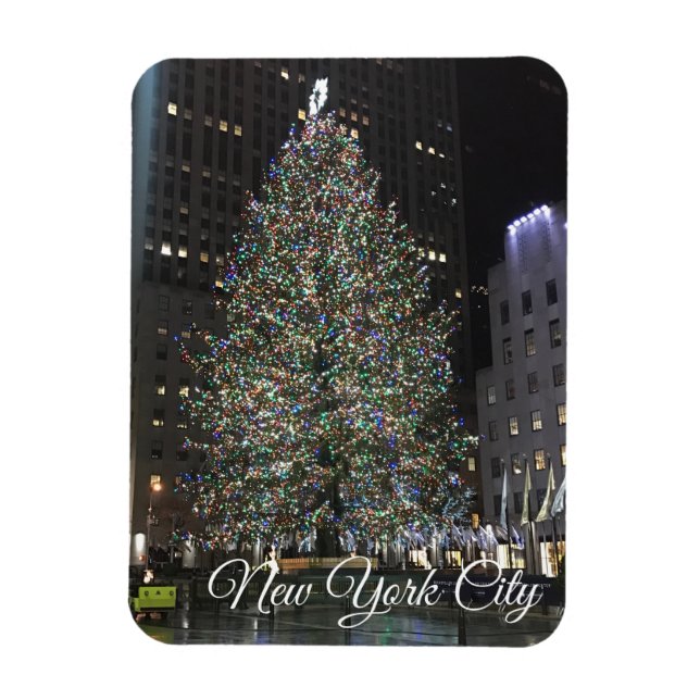 New York City Rockefeller Center Christmas Tree NY Magnet (Vertical)