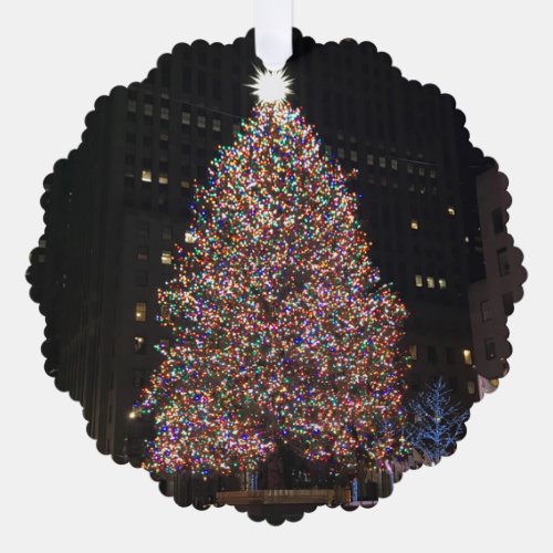 New York City Rockefeller Center Christmas Tree Ornament Card