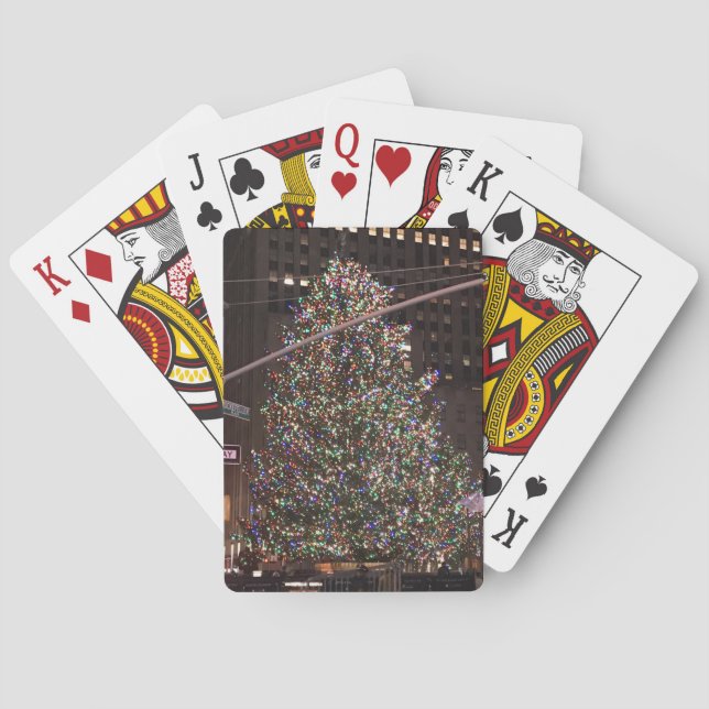 New York City Rockefeller Center Christmas Tree Poker Cards (Back)