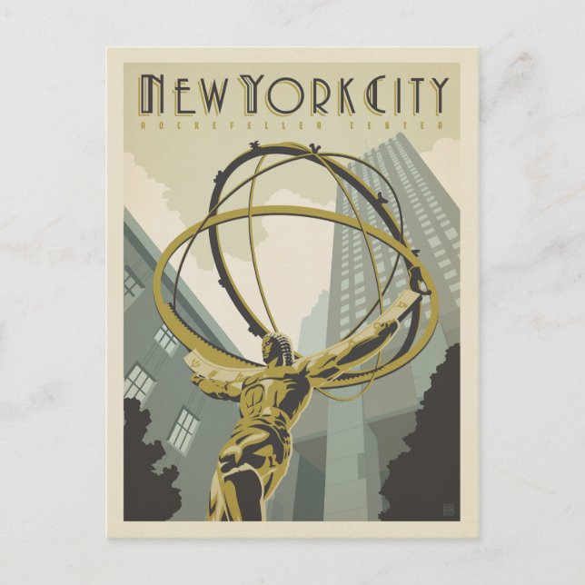 New York City | Rockefeller Center Postcard (Front)
