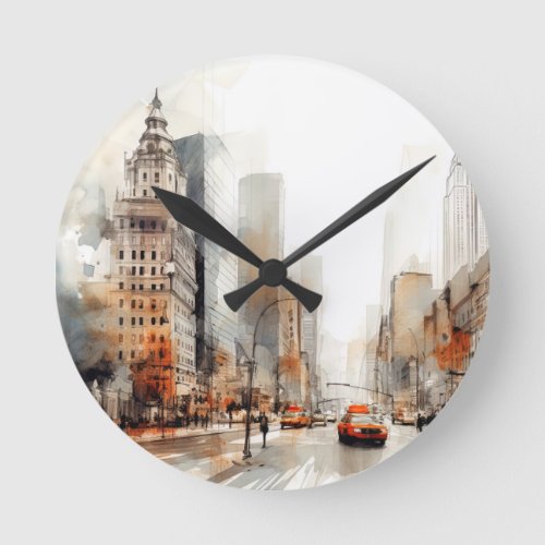 New York City Round Clock